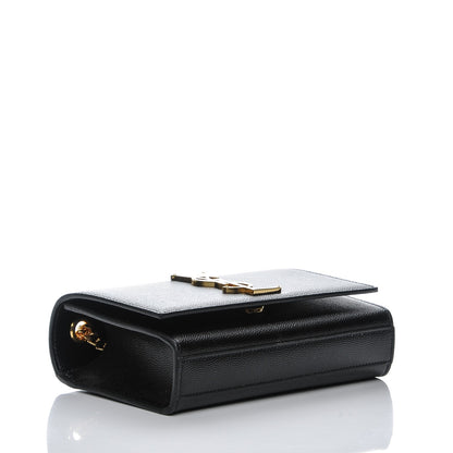 Saint Laurent Grain De Poudre Small Monogram Kate Satchel Black 4 of 7