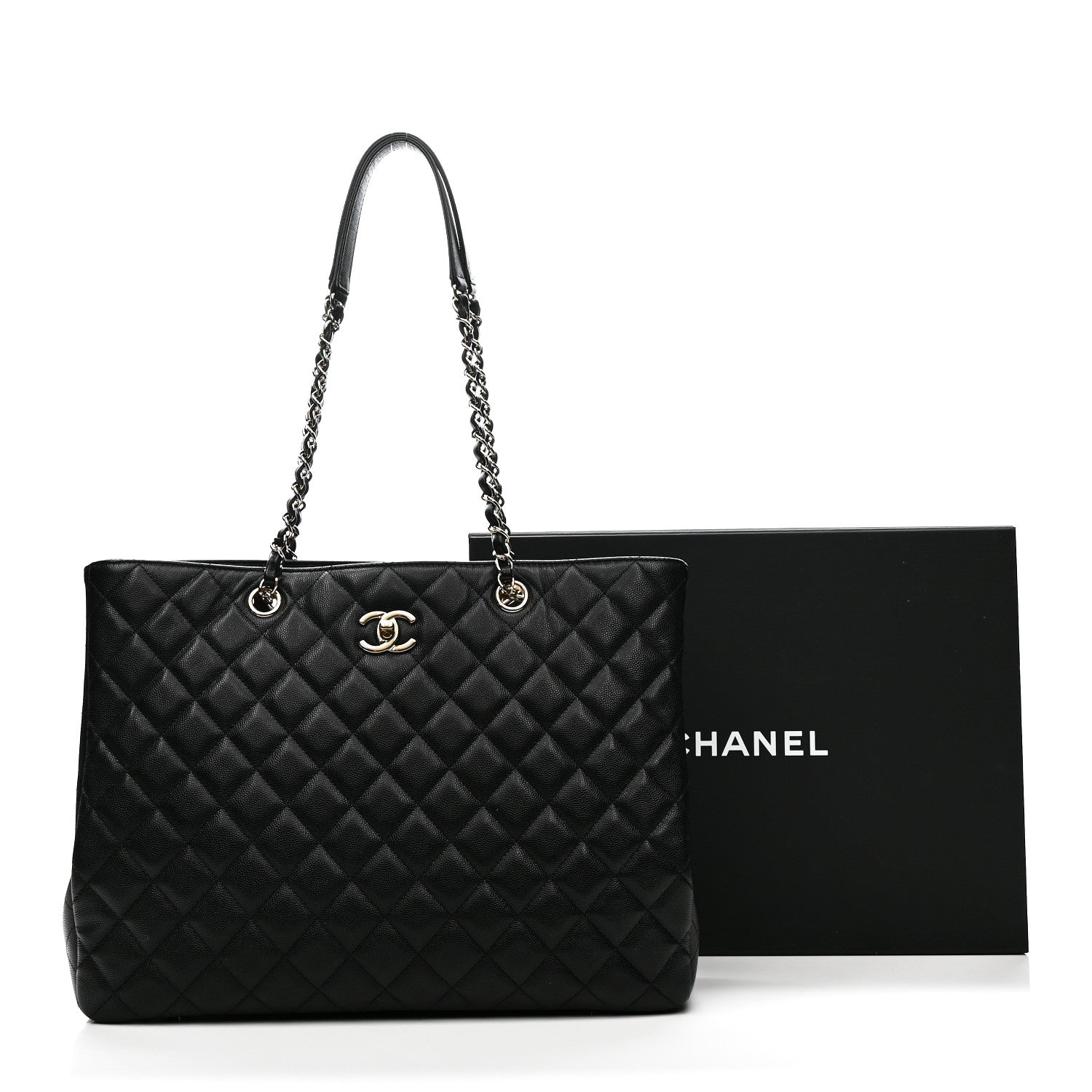 Chanel Caviar Quilted Large Shopping Tote Black 11 of 11