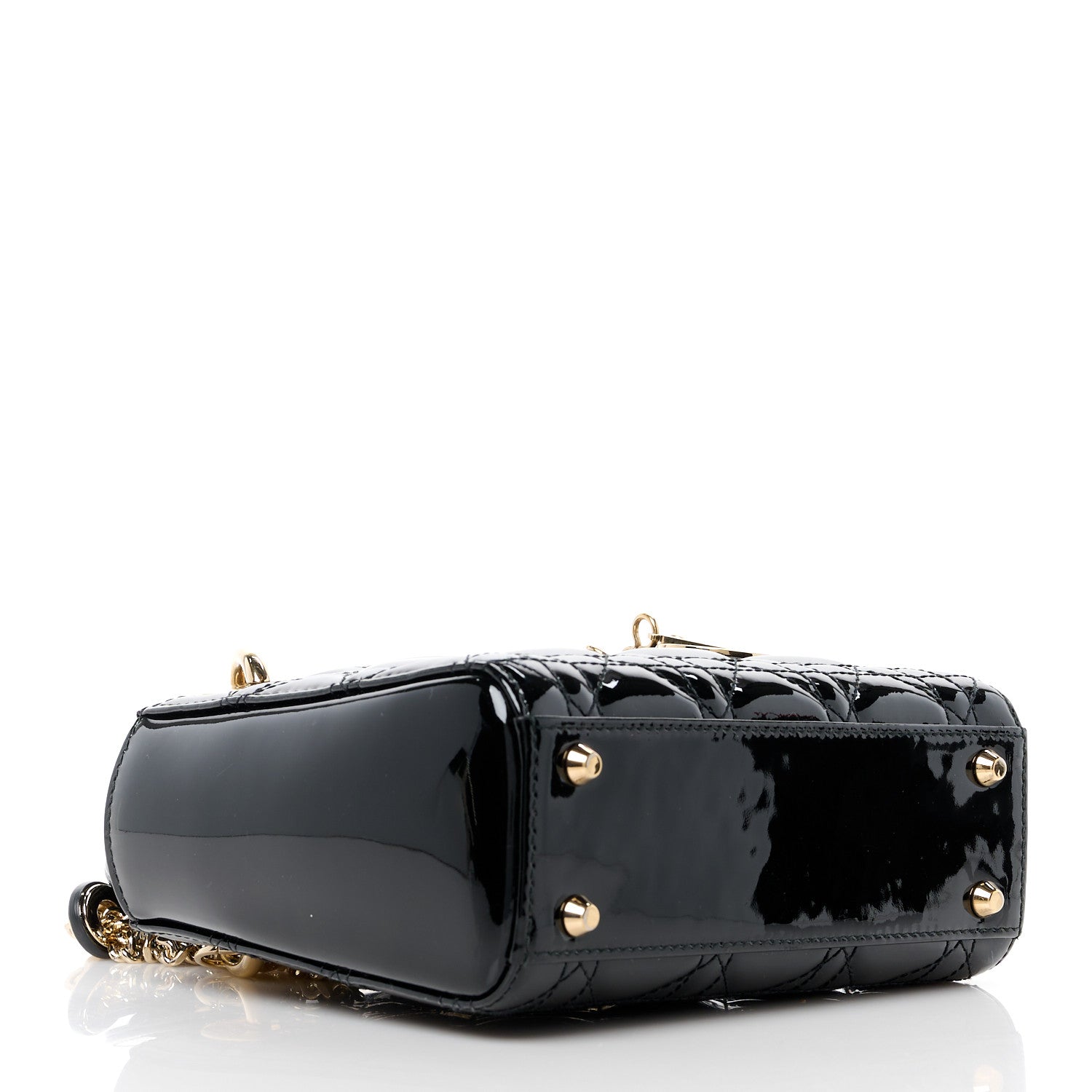 Christian Dior Patent Cannage Mini Lady Dior Black 4 of 11
