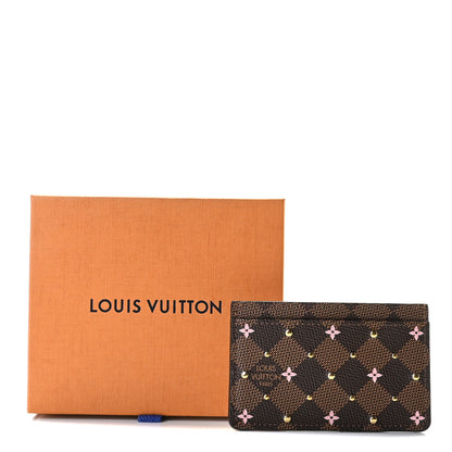 Louis Vuitton Damier Ebene Studded Card Holder 9 of 9