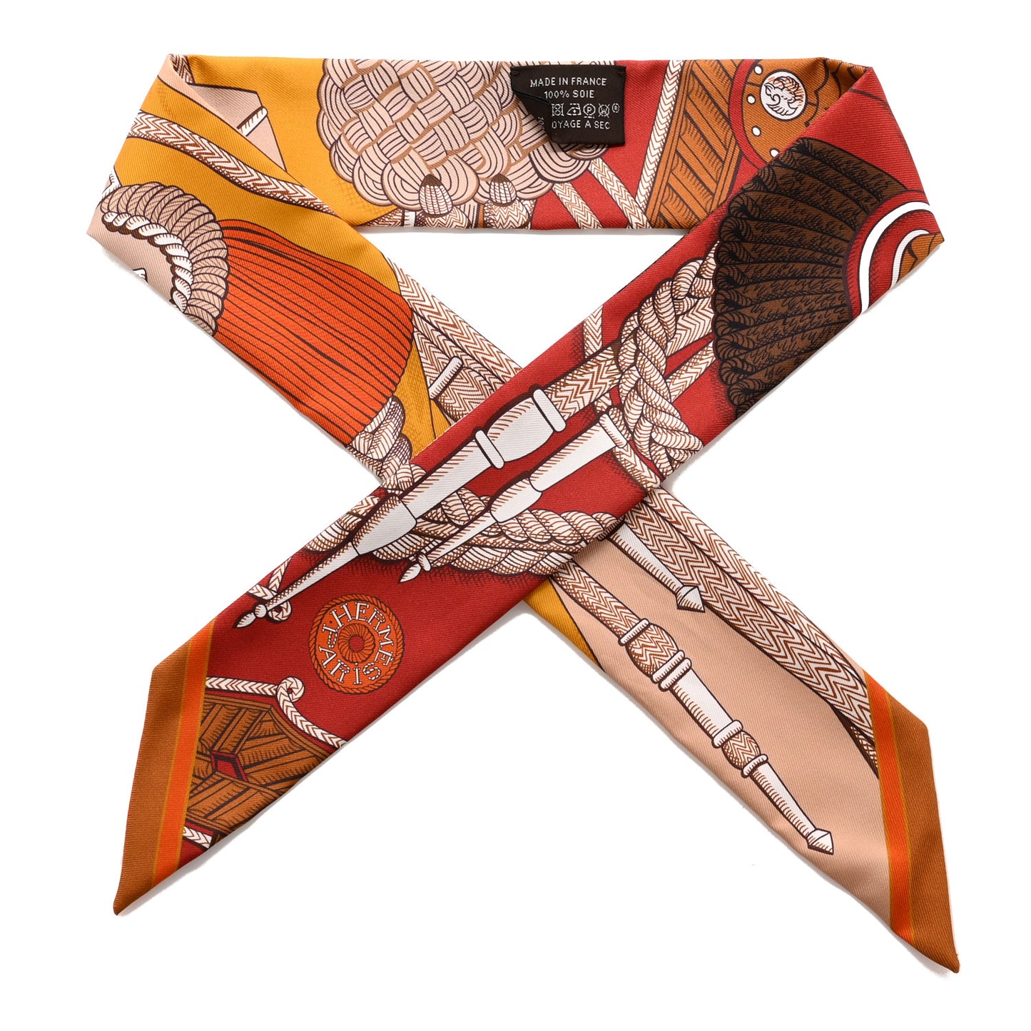Silk Zouaves Et Dragons Twilly Acajou Curry Camel