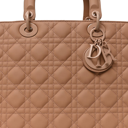 Christian Dior Ultra Matte Calfskin Cannage Large Lady Dior Beige 8 of 10