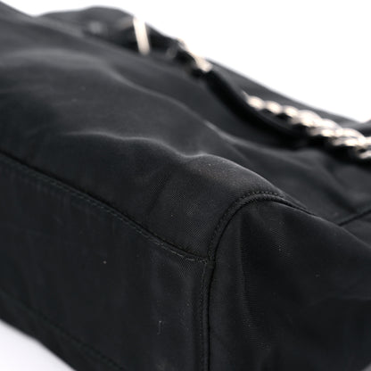 Prada Nylon Tessuto Acciaio Chain Shoulder Bag Black 9 of 23