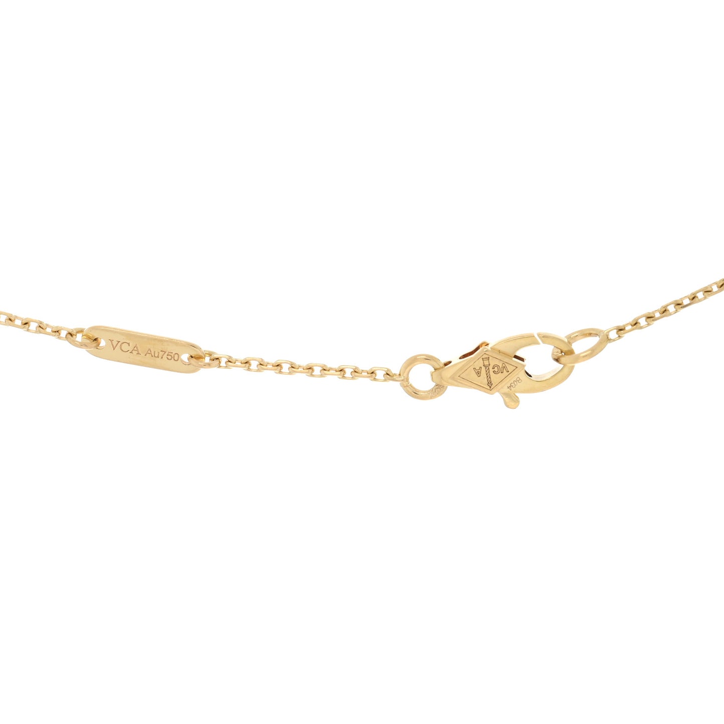 18K Yellow Gold Mother of Pearl Sweet Alhambra Pendant Necklace