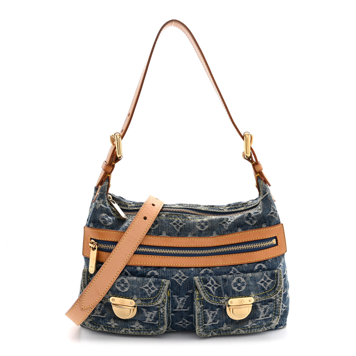 Monogram Denim Baggy PM Blue
