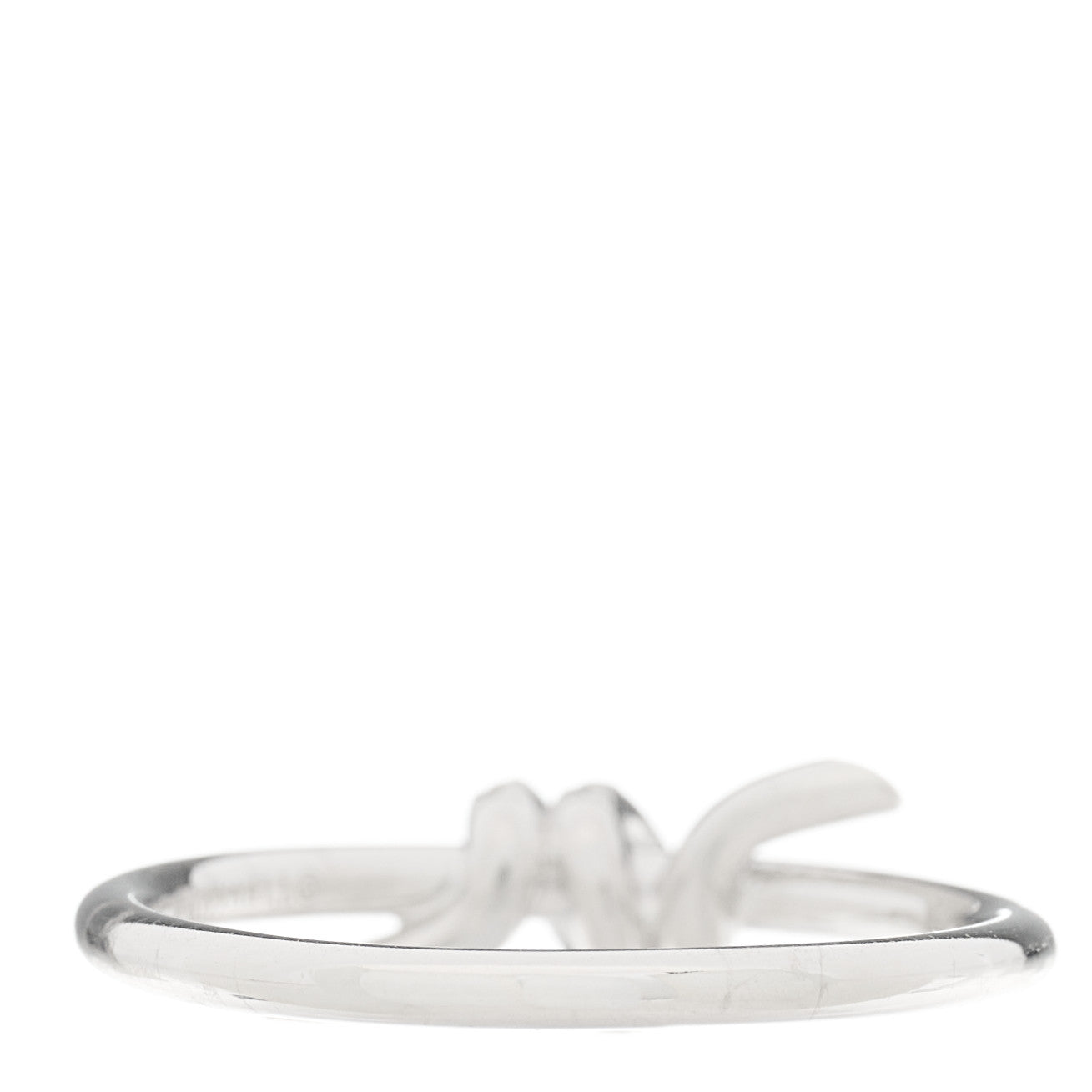 Tiffany 18K White Gold Diamond Small Knot Ring 53 6.5 3 of 4