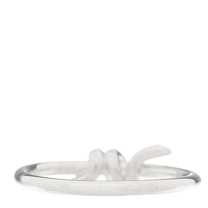 Tiffany 18K White Gold Diamond Small Knot Ring 53 6.5 3 of 4