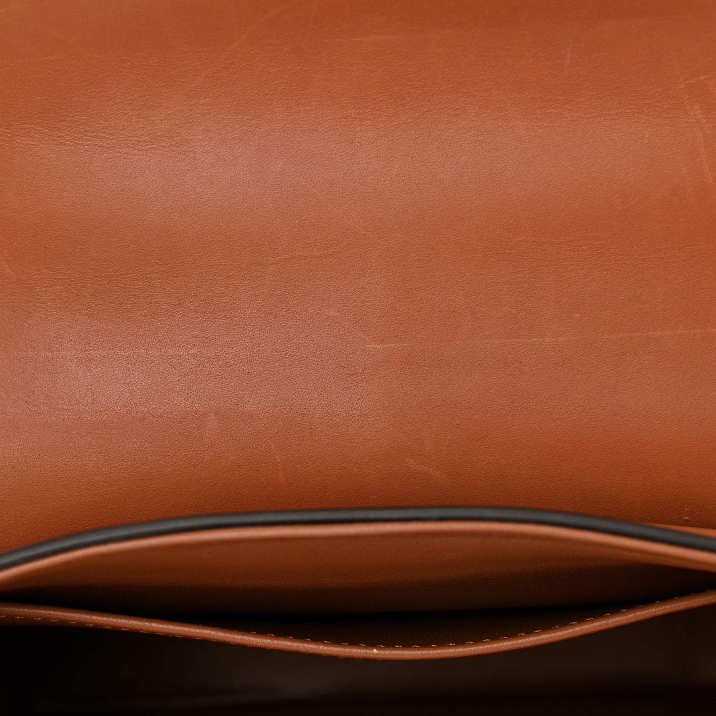 Satinated Calfskin Mini 16 Top Handle Bag Tan