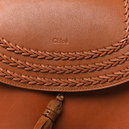 Chloe Calfskin Braided Medium Hudson Shoulder Bag Caramel 7 of 12