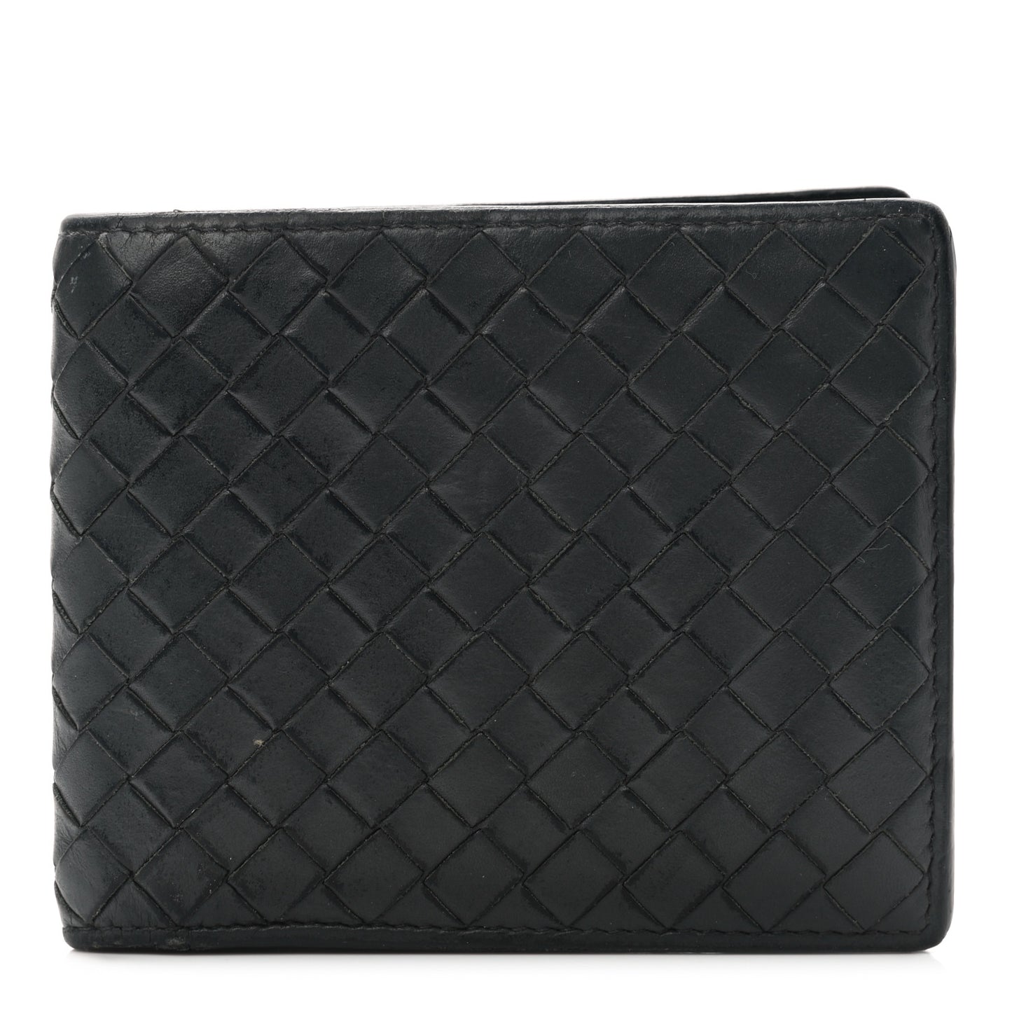 Nappa Intrecciato Bi-Fold Wallet Black