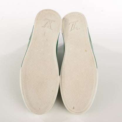 Louis Vuitton Canvas Leather High Top Sneakers 8 Green 5 of 8