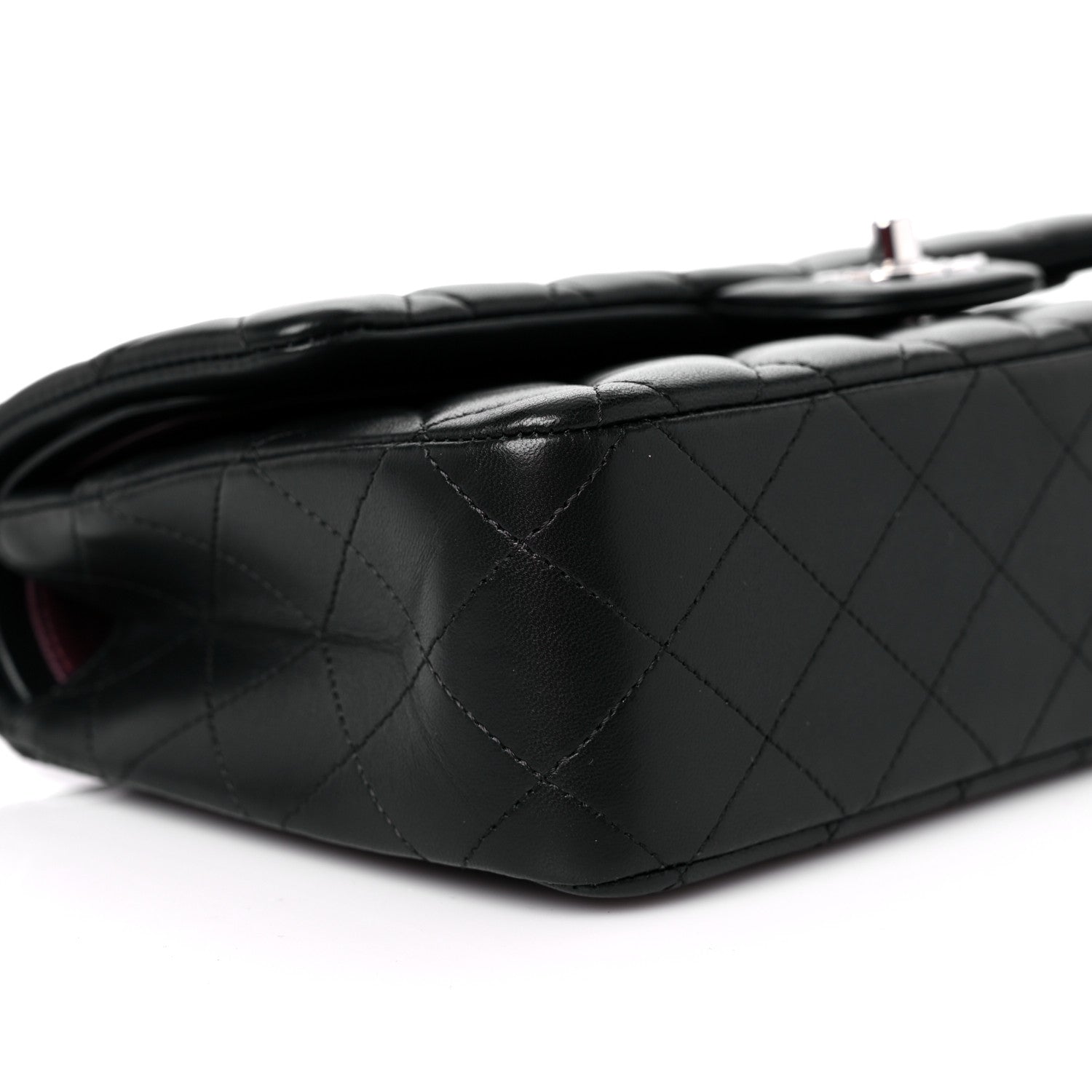 Chanel Lambskin Quilted Medium Double Flap Black 8 of 11