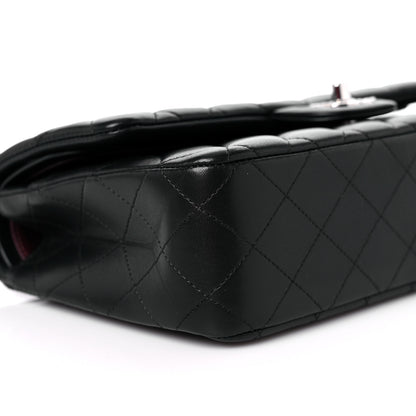 Chanel Lambskin Quilted Medium Double Flap Black 8 of 11