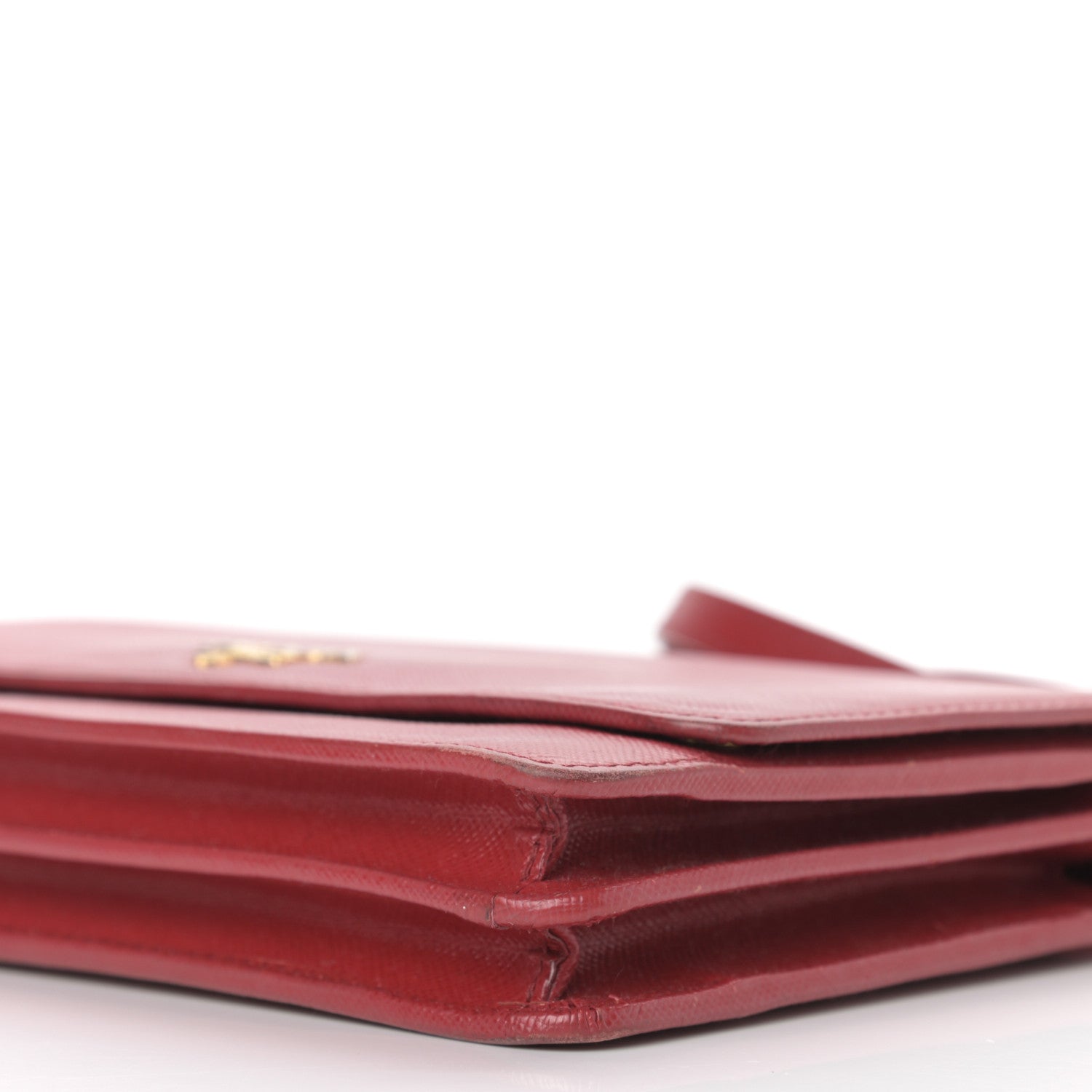 Prada Saffiano Metal Flap Wallet With Strap Fuoco 13 of 14