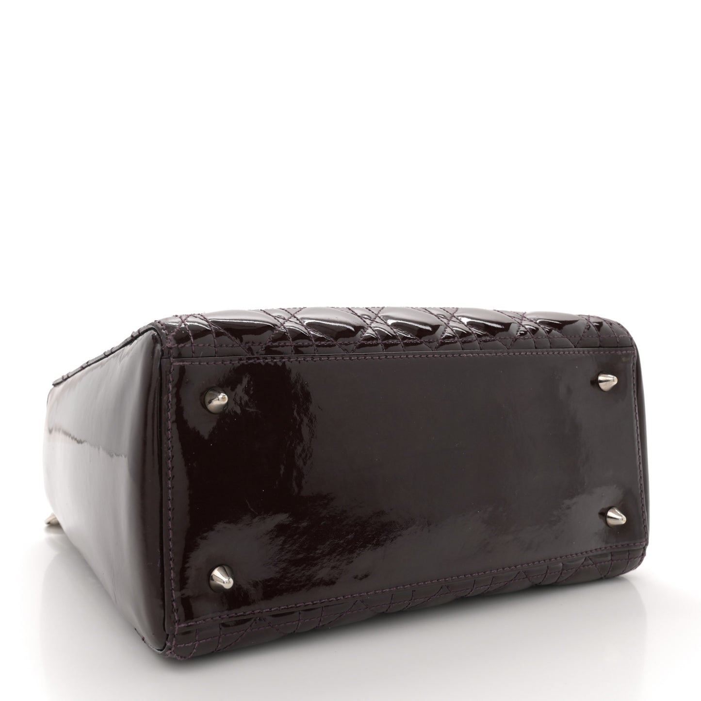 Patent Cannage Medium Lady Dior Burgundy Red