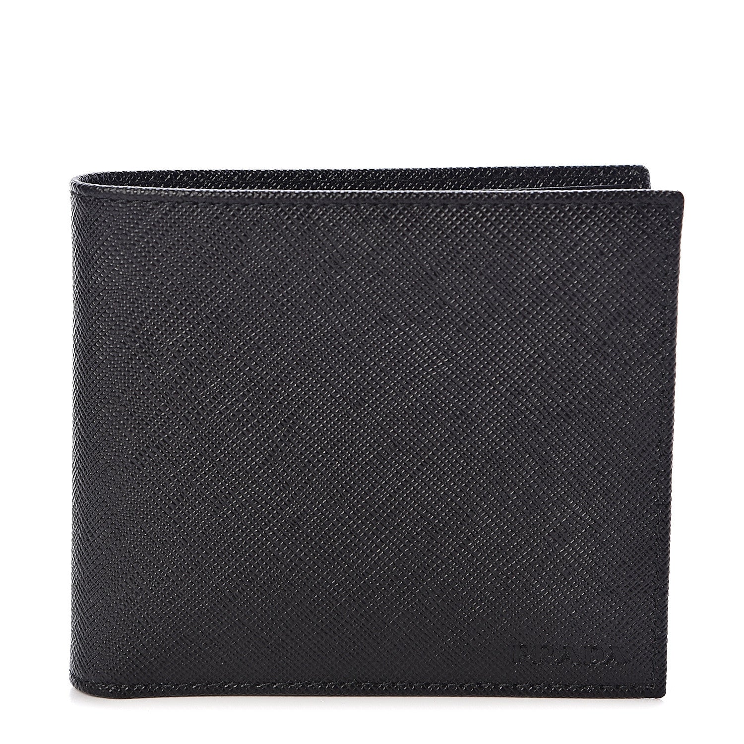 Prada Saffiano Bi-Fold Wallet Black 1 of 7