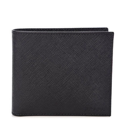 Prada Saffiano Bi-Fold Wallet Black 1 of 7