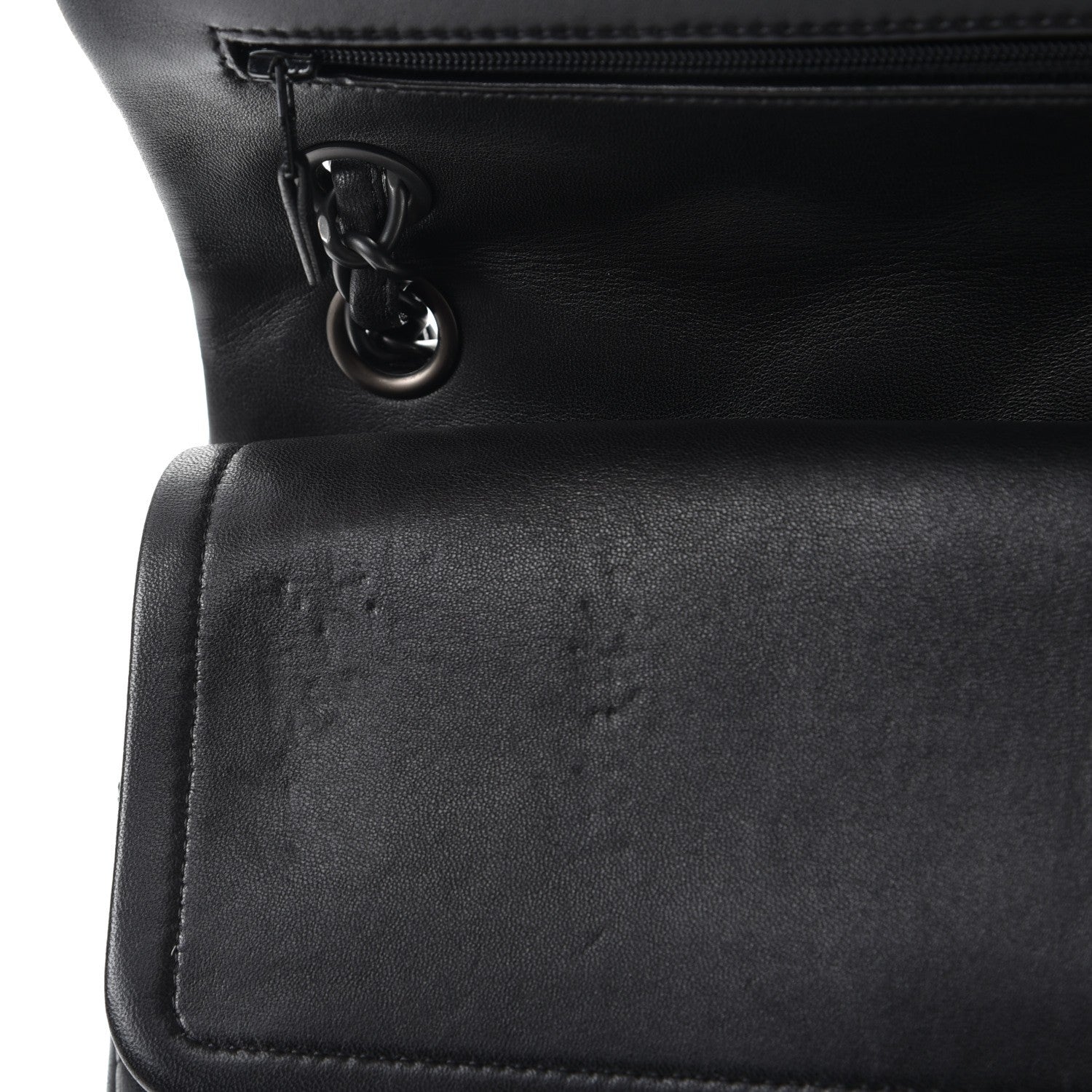 Chanel Lambskin Quilted Jumbo Double Flap So Black 15 of 16