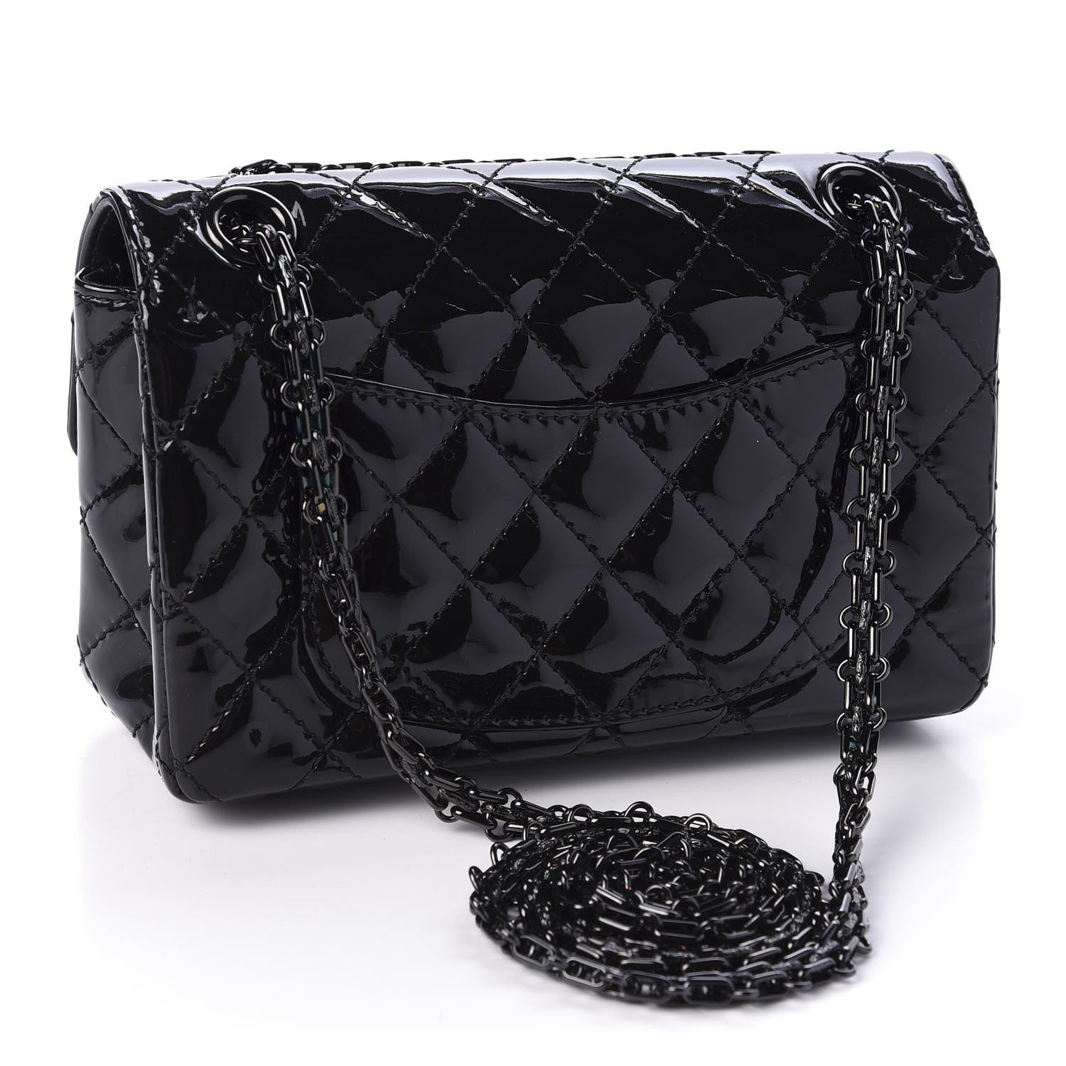 Chanel Patent Calfskin Quilted 2.55 Reissue Mini Flap Black 3 of 11