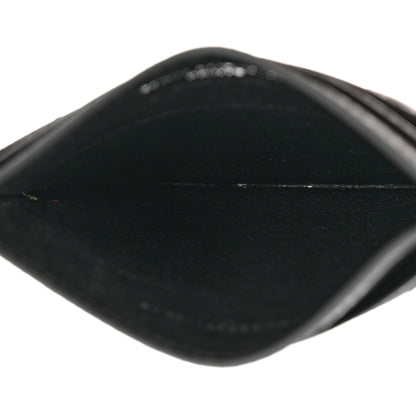 Saint Laurent Grain De Poudre Matelasse Chevron Monogram Credit Card Case Black 5 of 7