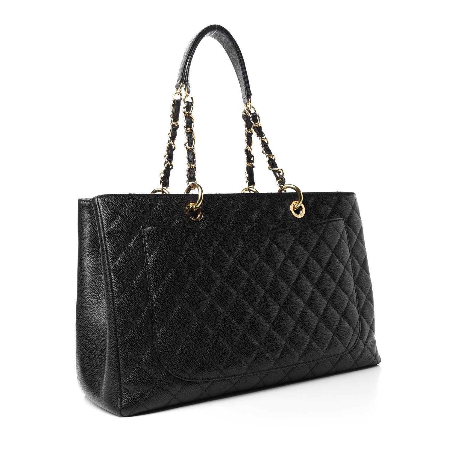 Chanel Caviar Quilted XL Grand Shopping Tote GST Black 3 of 17