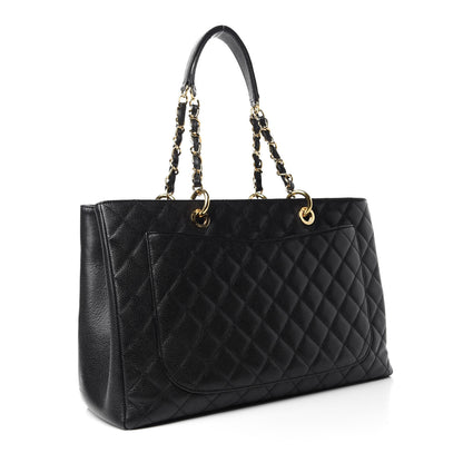 Chanel Caviar Quilted XL Grand Shopping Tote GST Black 3 of 17