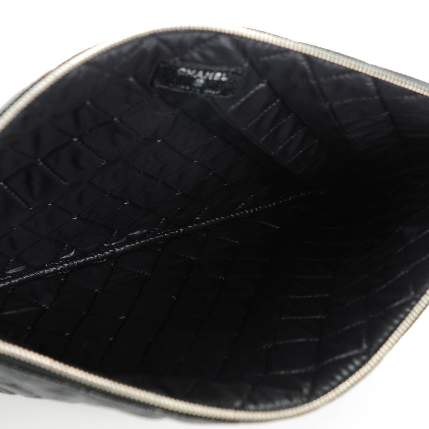 Chanel Caviar Quilted Large Cosmetic Case Black 5 of 7