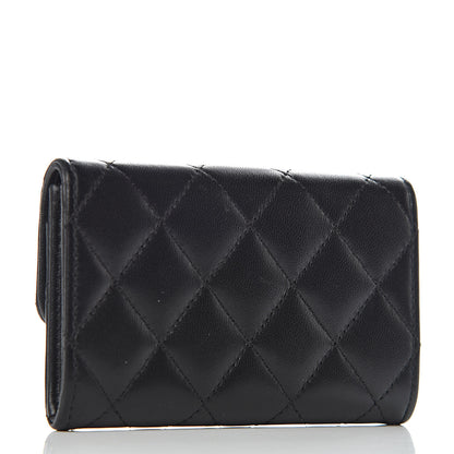 Chanel Lambskin Quilted Flap Card Holder Black 3 of 9