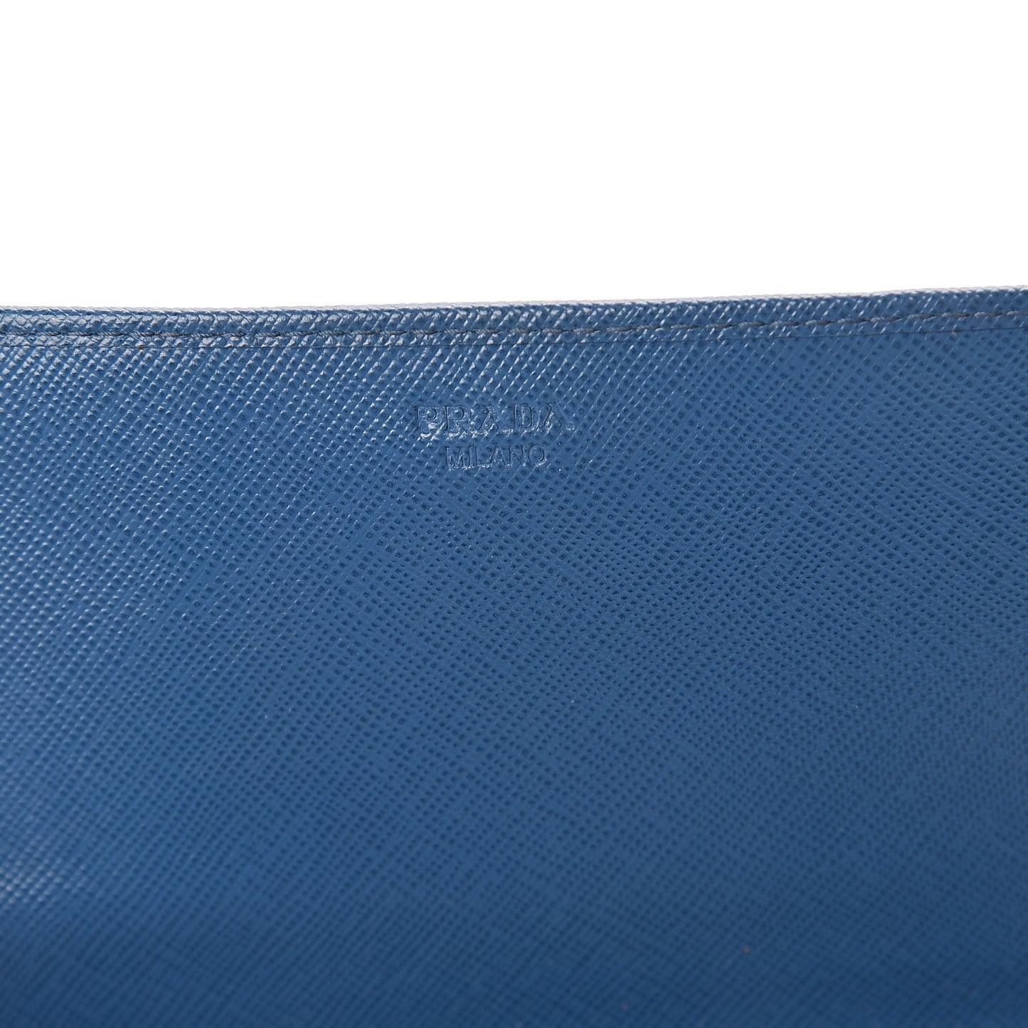 Saffiano Metal Mini Crossbody Wallet Cobalto