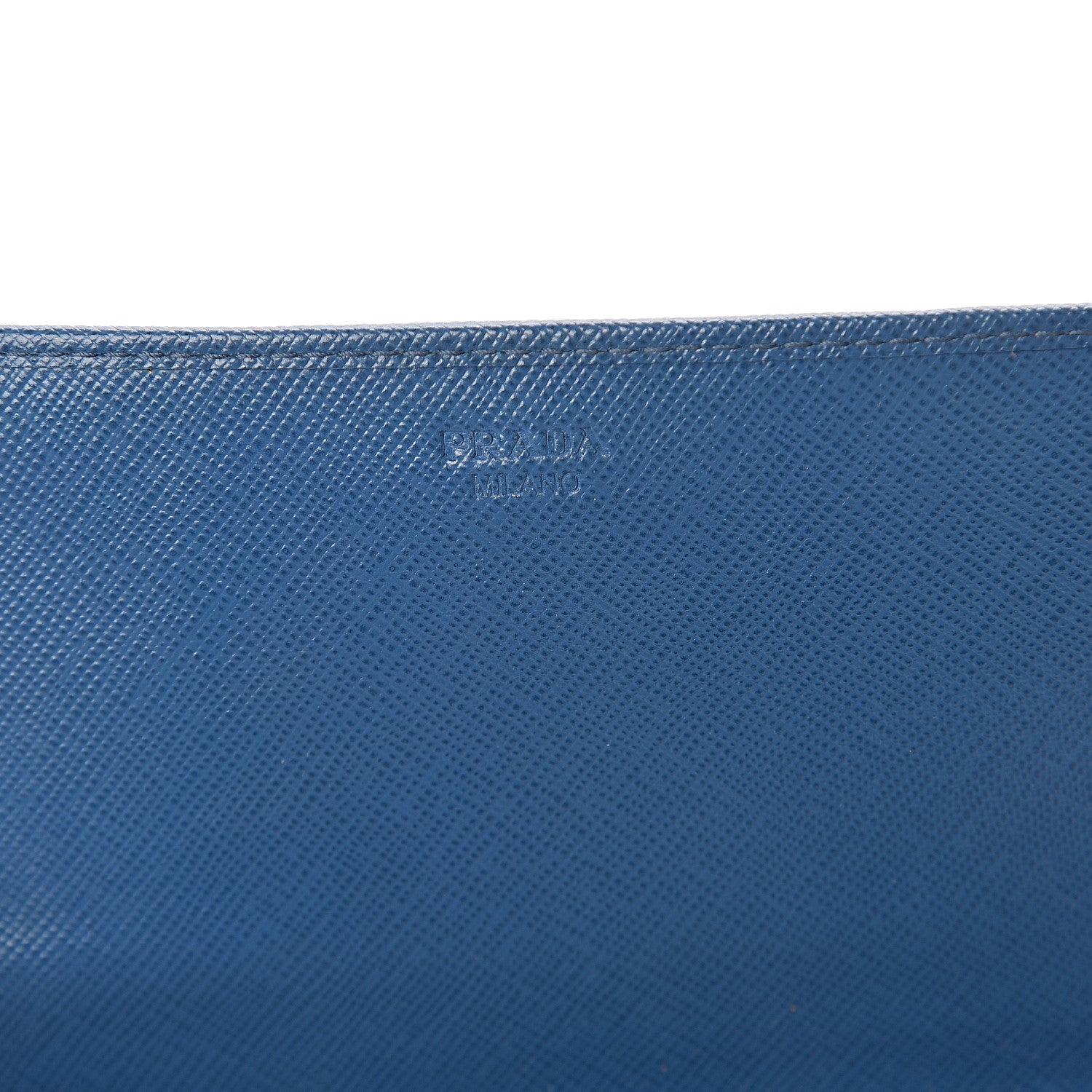 Prada Saffiano Metal Mini Crossbody Wallet Cobalto 5 of 7