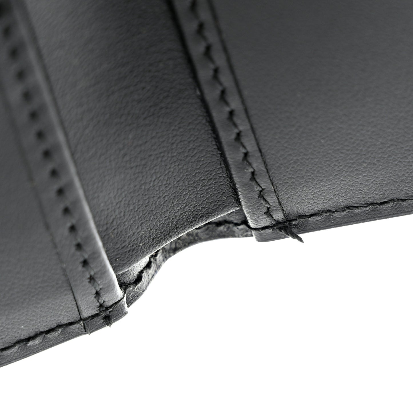 Plutone Calfskin Logo Bi-Fold Wallet Black