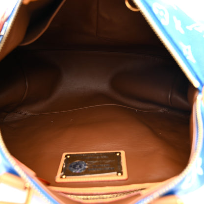 Louis Vuitton Calfskin Monogram Speedy P9 Bandouliere 40 Blue 6 of 18