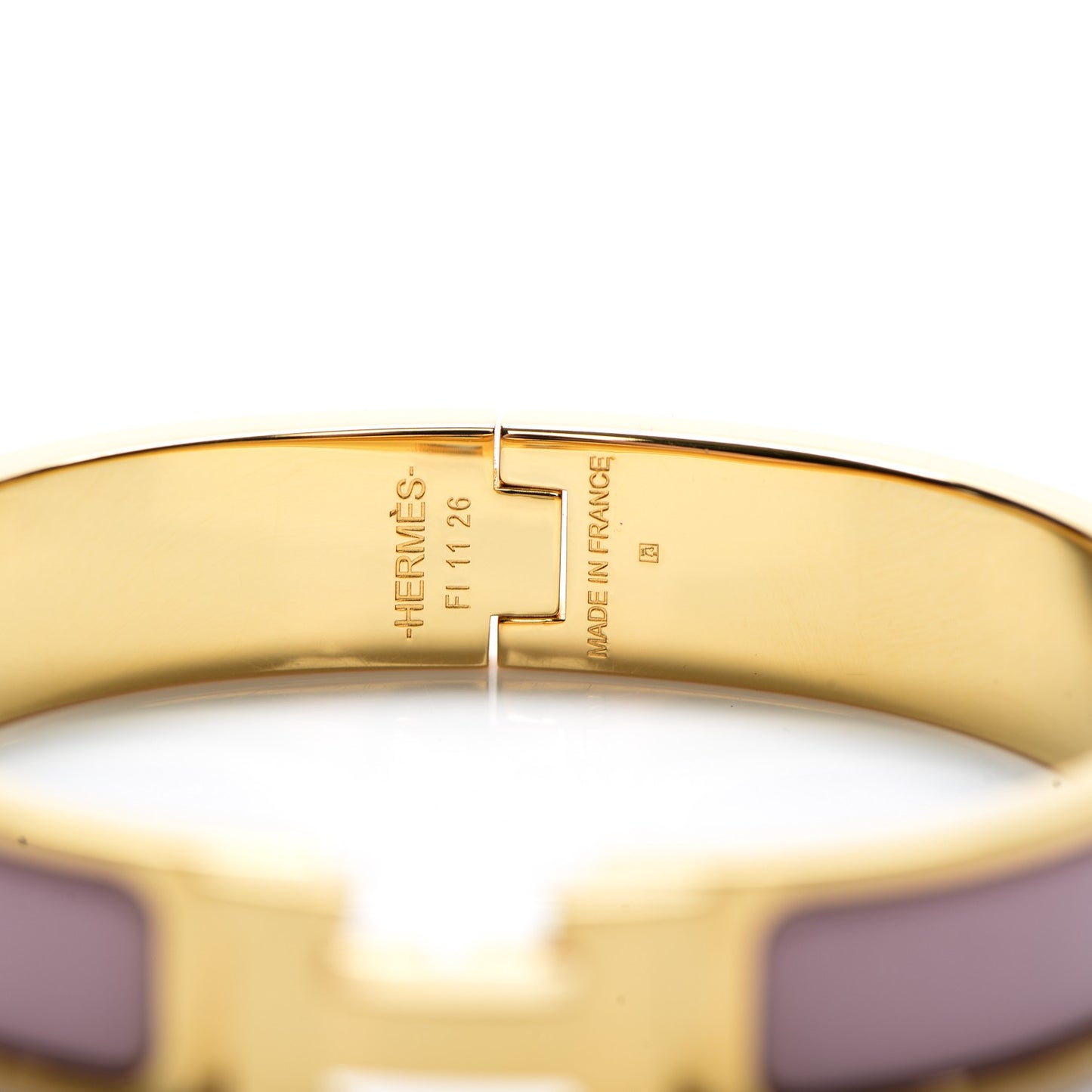 Enamel Narrow Clic Clac H Bracelet PM Rose Nacarat