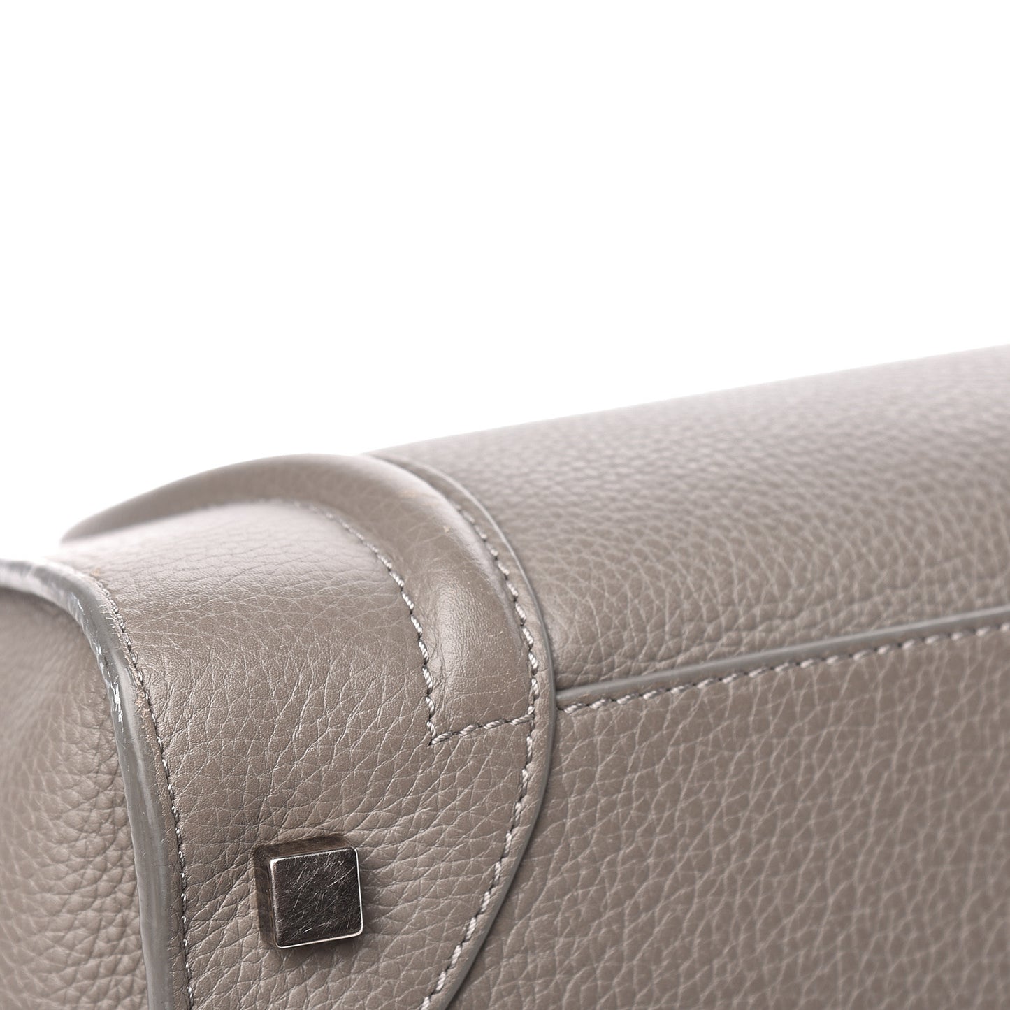 Drummed Calfskin Mini Luggage Souris