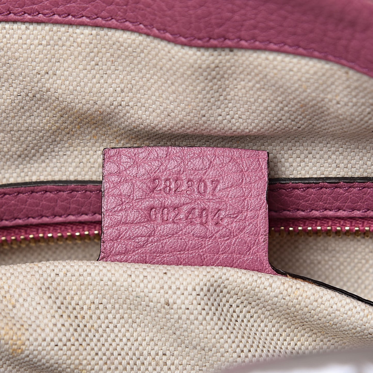 Pebbled Calfskin Small Soho Top Handle Bag Fresia Rose