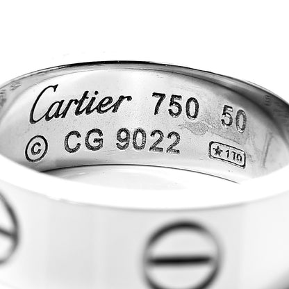 Cartier 18K White Gold 5.5mm LOVE Ring 50 5.25 4 of 4