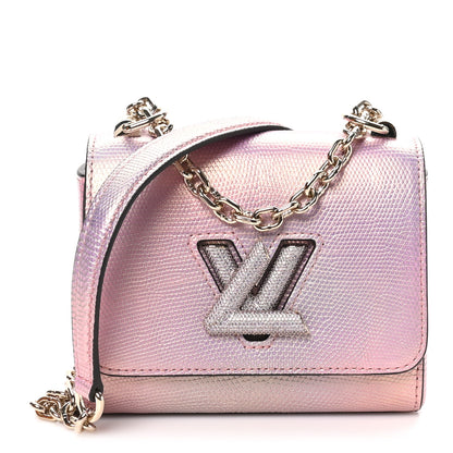 Louis Vuitton Iridescent Lizard Mini Swarovski Twist Shoulder Bag Pink 1 of 11