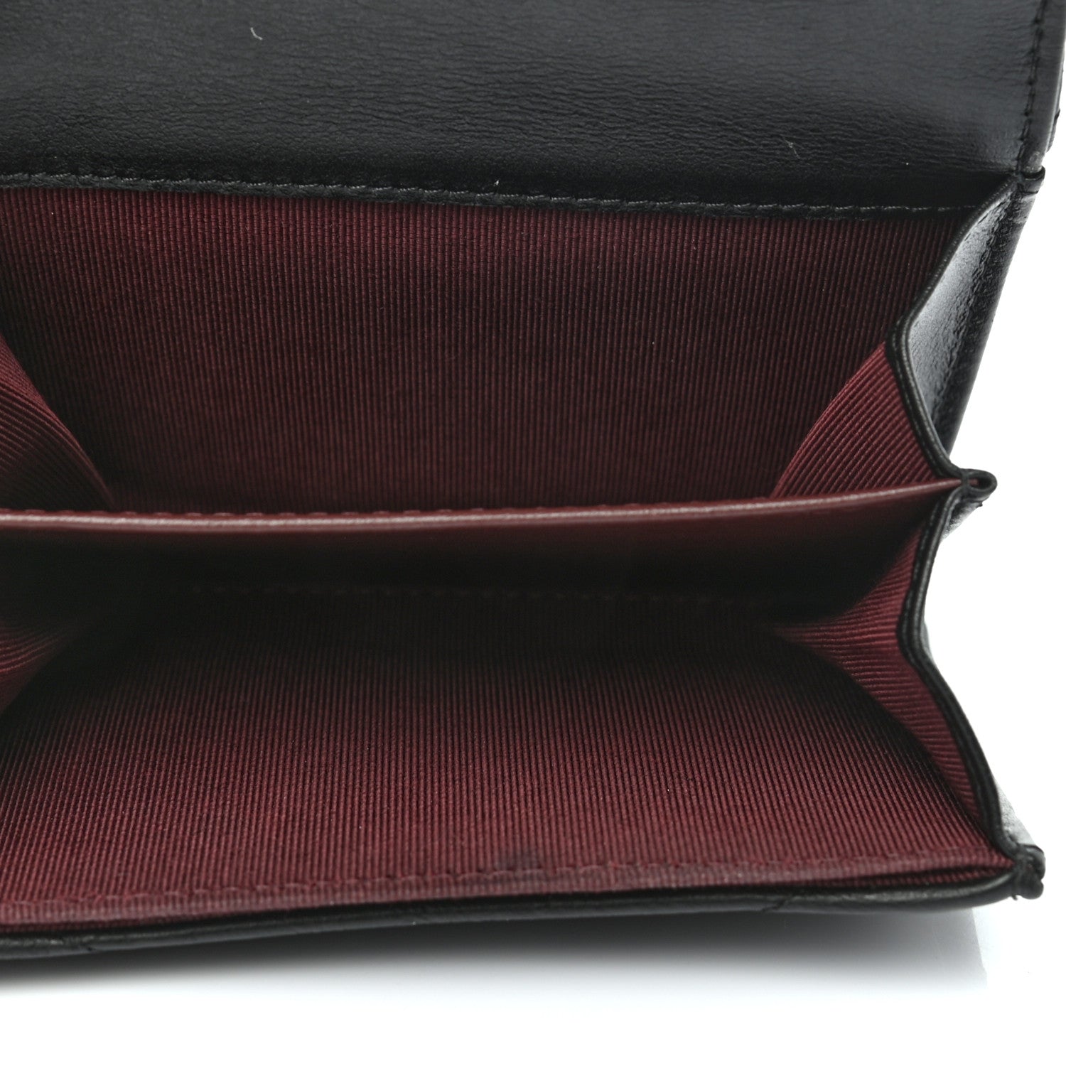 Chanel Sheepskin Chevron Quilted Reissue Card Holder Wallet Black 5 of 7