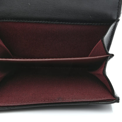 Chanel Sheepskin Chevron Quilted Reissue Card Holder Wallet Black 5 of 7
