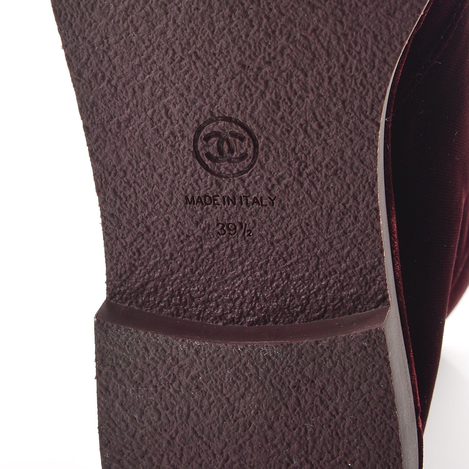 Chanel Velvet CC Lace Up Boots 39.5 Burgundy 6 of 9