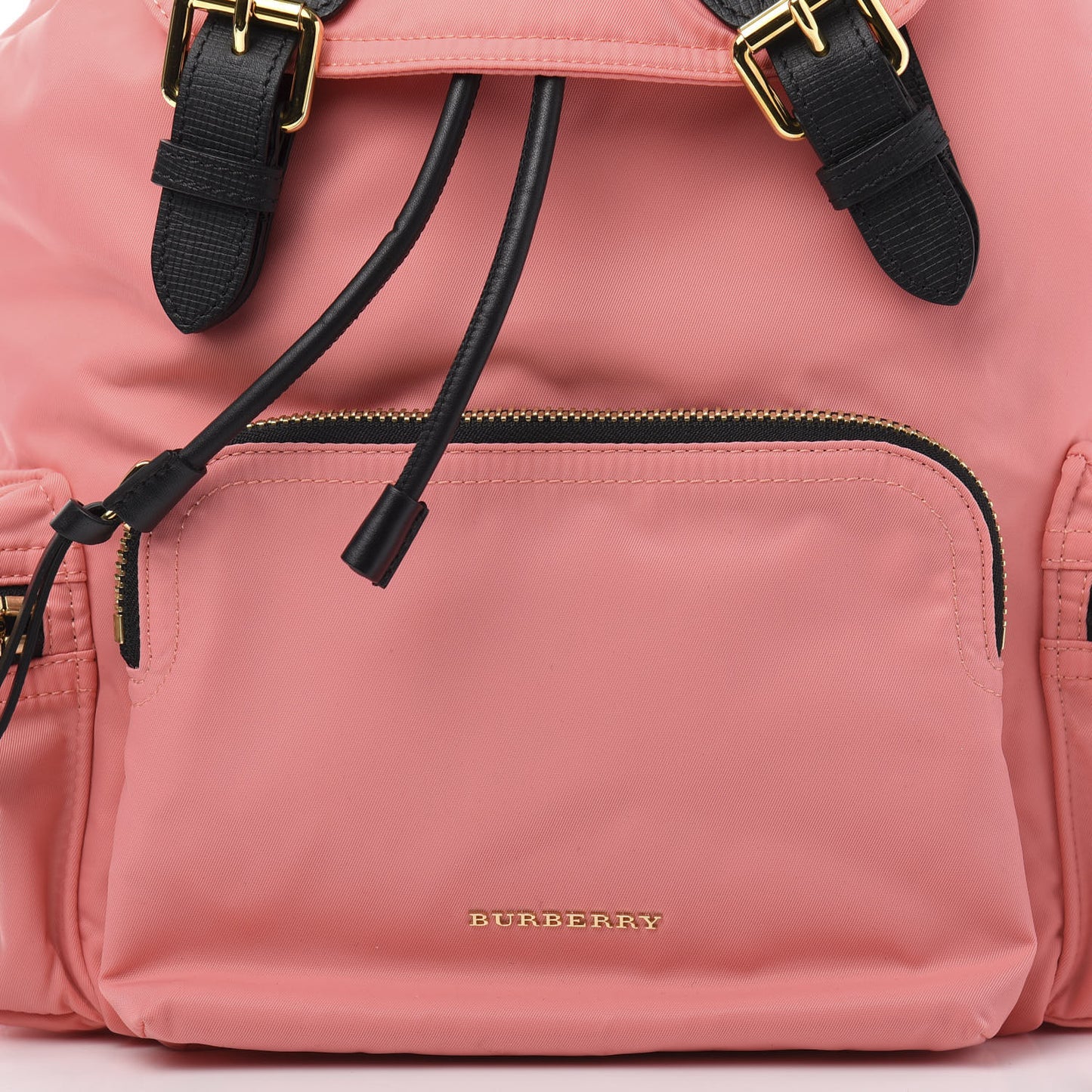 Nylon Medium Rucksack Backpack Bright Coral Pink