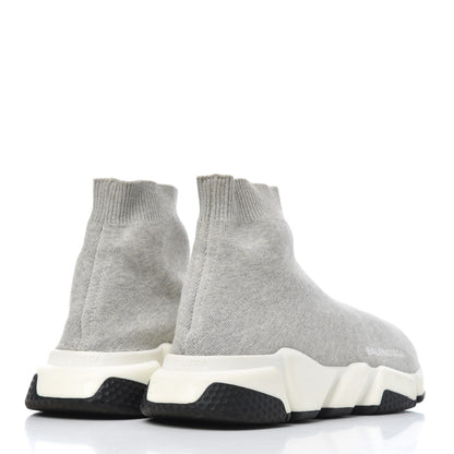 Balenciaga Sweatshirt Knit Bi-Color Sole Womens Speed Sneakers 39 Grey White Black 4 of 17