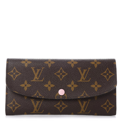 Louis Vuitton Monogram Emilie Wallet Rose Ballerine 1 of 7