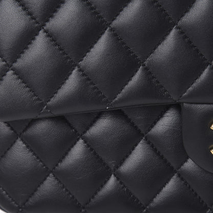 Chanel Lambskin Quilted Medium Double Flap Black 13 of 14