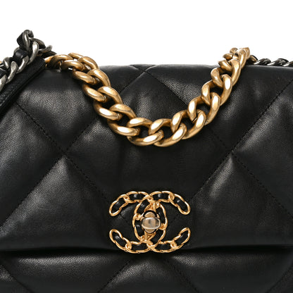 Chanel Goatskin Quilted Medium Chanel 19 Flap Black 8 of 10