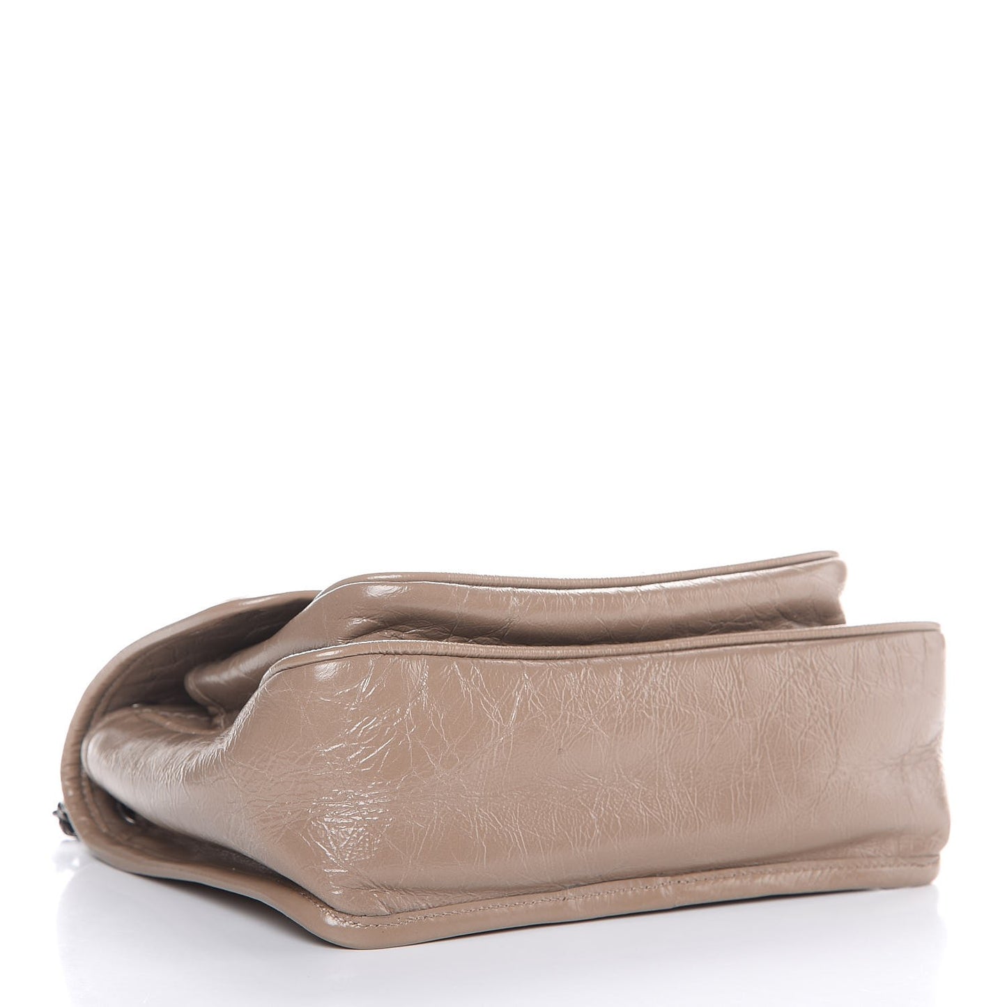 Crinkled Calfskin Matelasse Monogram Baby Niki Chain Satchel Light Taupe