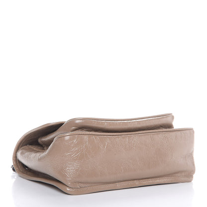 Saint Laurent Crinkled Calfskin Matelasse Monogram Baby Niki Chain Satchel Light Taupe 4 of 7