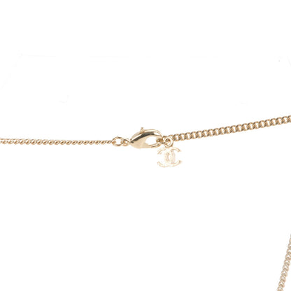 Chanel Gripoix Poured Glass CC Necklace Gold 4 of 5