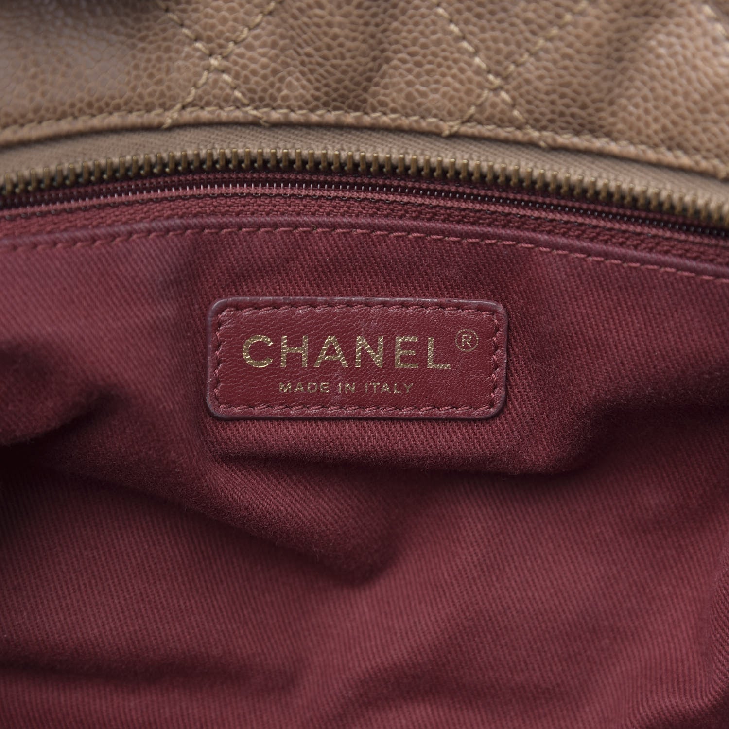Chanel Crumpled Grained Calfskin Shiva Bowler Beige 6 of 18