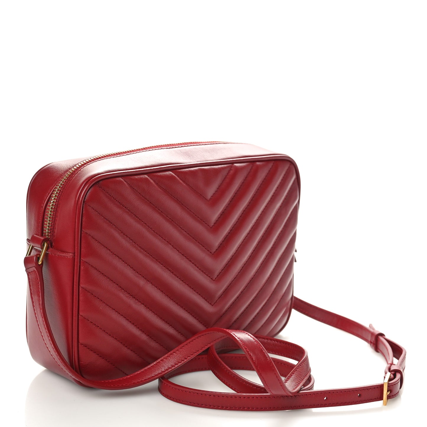 Calfskin Matelasse Monogram Lou Camera Bag Opyum Red